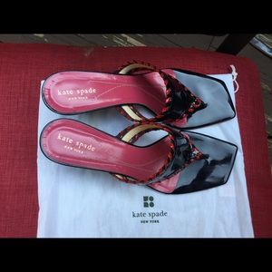 👠Kate Spade Navy Blue Leather Sandals